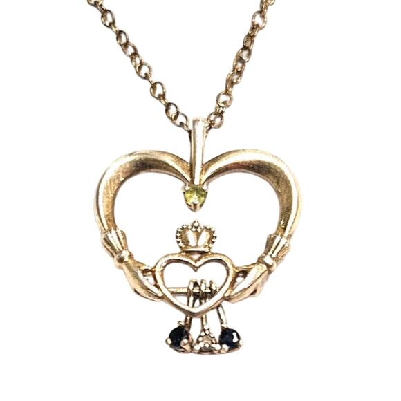 Vintage Lenox Claddagh Heart Pendant Necklace - Picture 1 of 3